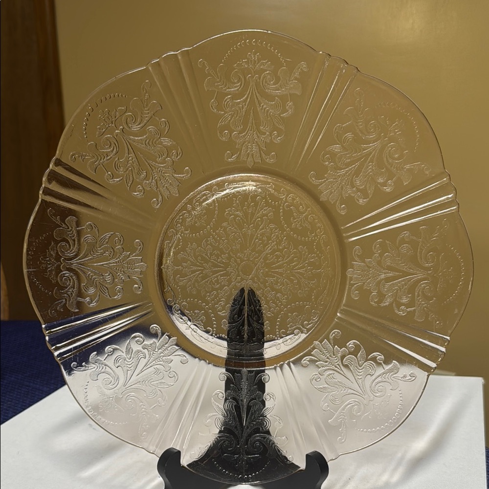 Macbeth Evans Pink American Sweetheart Depression Glass 12" Cake Plate